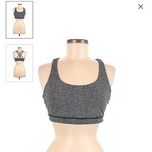 Black and white lululemon energy sports bra